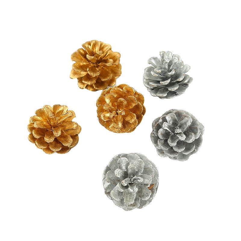 Gold & Silber Tannenzapfen Weihnachtsschmuck: Heimdekoration & Trockenblumenausstellung