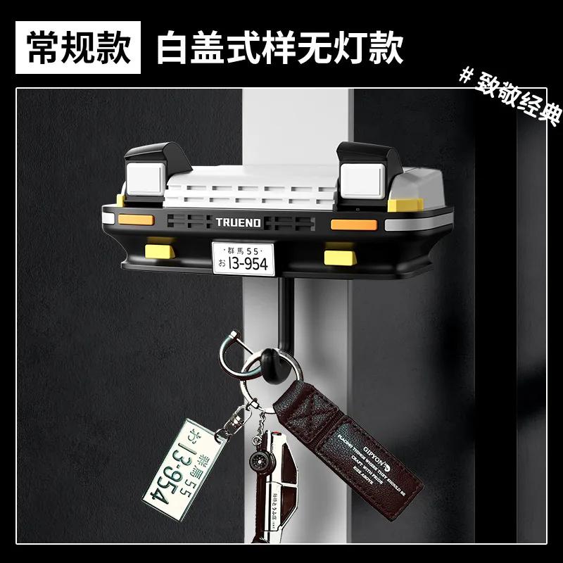 Initial D AE86car Headlight Key Hanger Creative Storage Rack Hook Ae86 Keys Holder Wallhome Decormodern Cool Funny Decoration