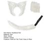 Wolf Ear Tail Set Realistic Design Plush Headband Gloves Tail Set Halloween Parties Role-Playing Accessories