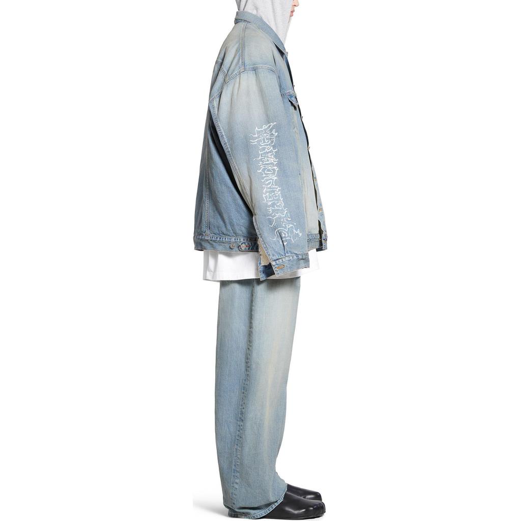 Balenciaga SS24 Denim Jacket Loose Fit Unisex Light Blue 773805TPW534868