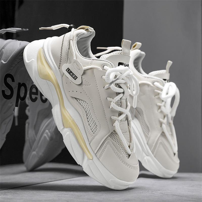 Comfort Wear-Resistant Sneakers Breathable Non-Slip Shoes Men Outdoor Walking Sports Shoes Casual Thick Bottom Mesh Footwear