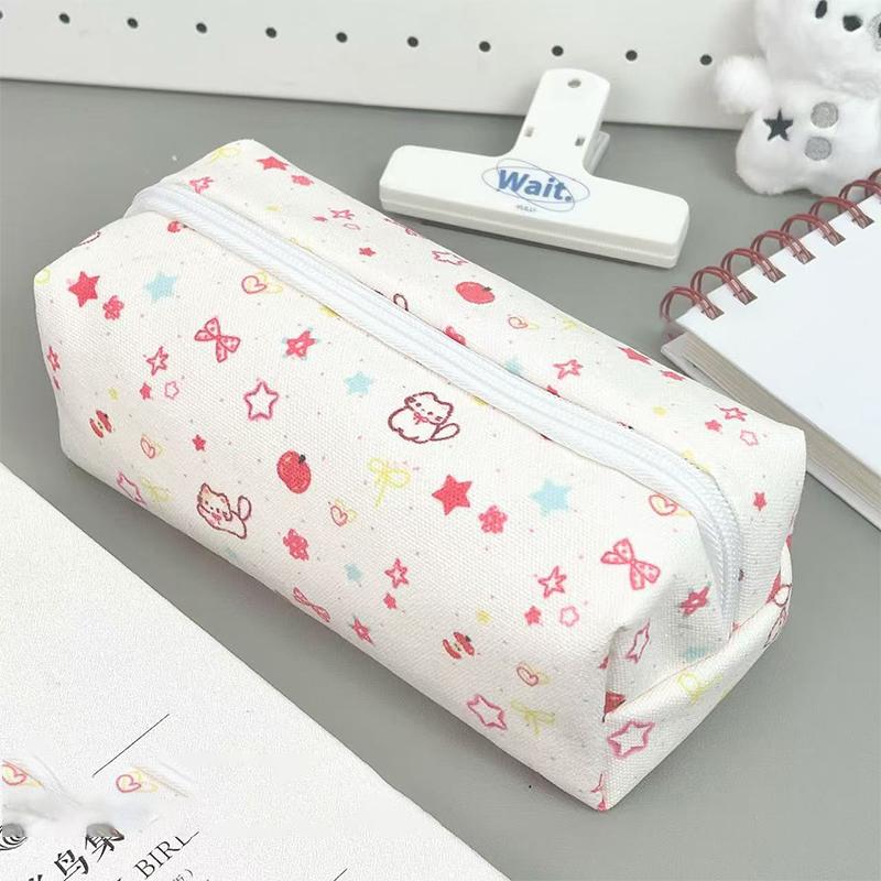 Cute Cat Print Pencil Case Bag Pouch Teach Gift Gadget Bag Storage Makeup Bag Stationary Bag