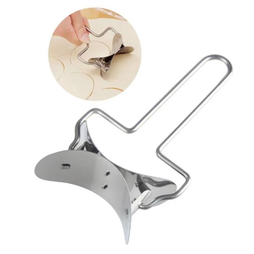 Practical Stainless Steel Dough Press Durable Dough Circle Roller Easy To Use Dough Cutter Home