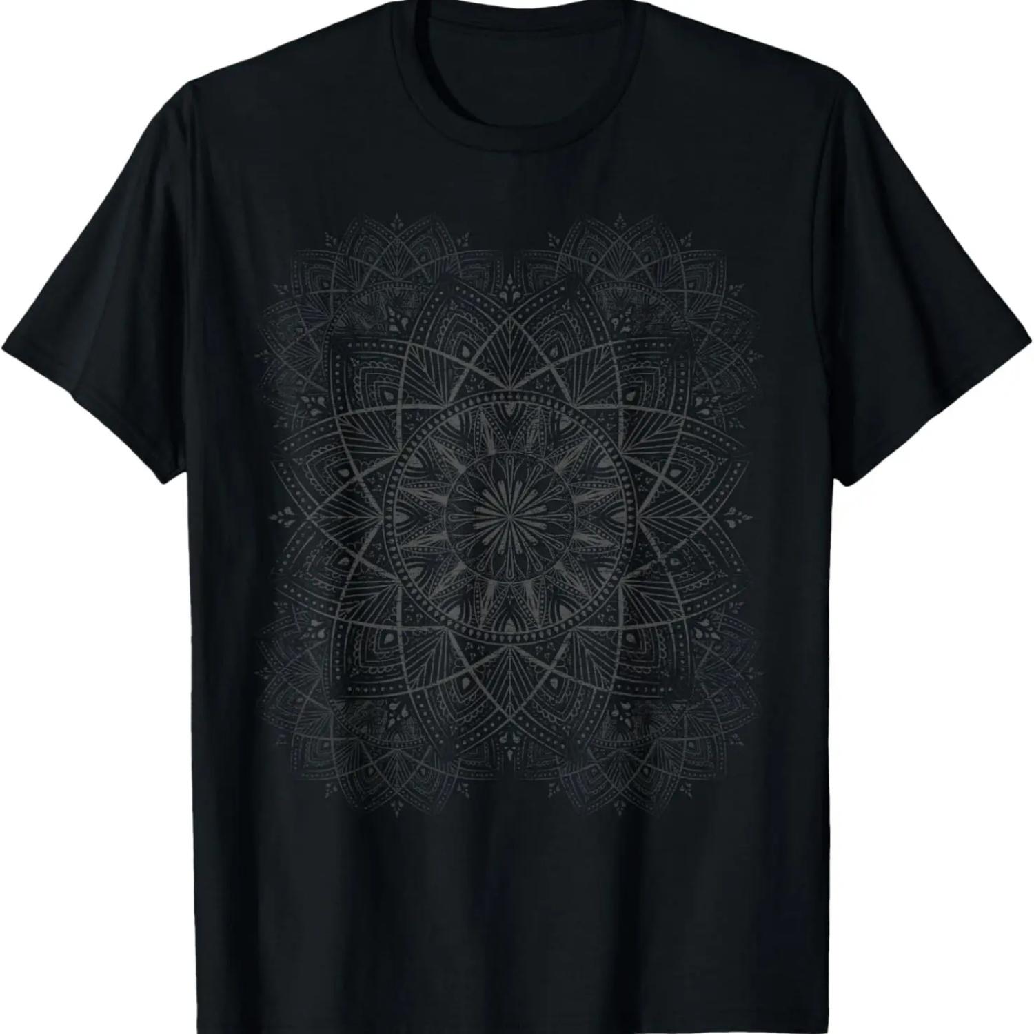 Sacred Fractal Geometry Art Good Vibe Mandala T-Shirt S чёрный