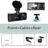 HD1080P 3-channels WiFi Dash Cam Car DVR Front Inside Rear Reverse Image 170wide Angle Starlight Night Vision Mobile APP Control