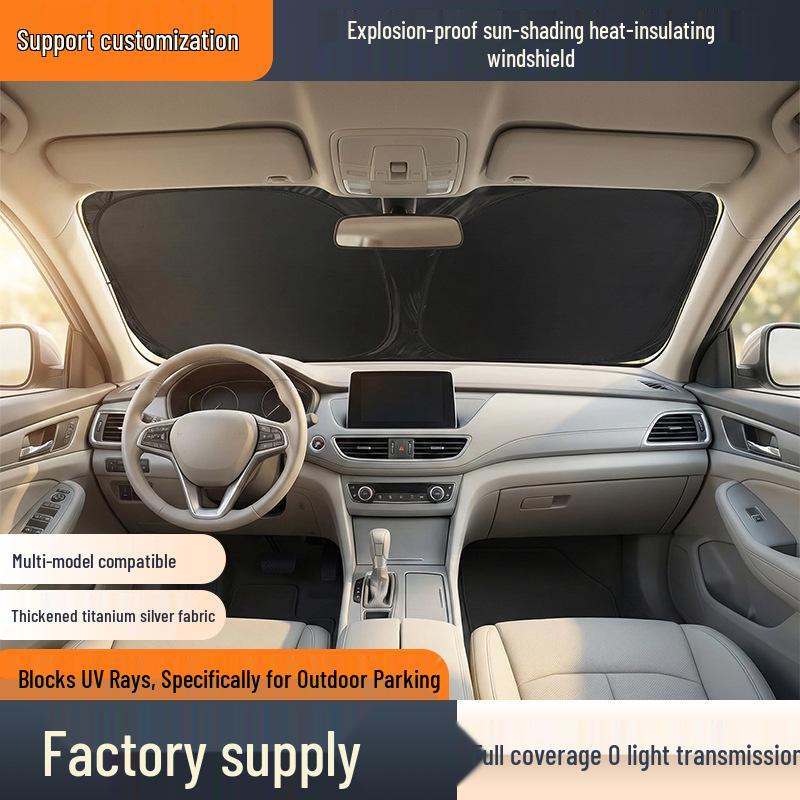 Car Sunshade: Windshield & Side Window Heat Insulation Small чёрный