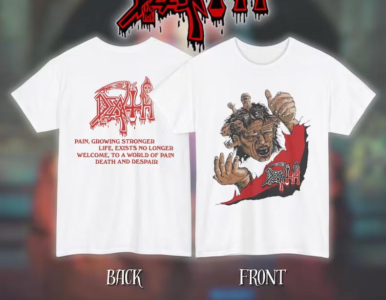 Death – Denial of Life: Classic Heavy Cotton Unisex Death Metal Band T-Shirt Unisex T-Shirt S