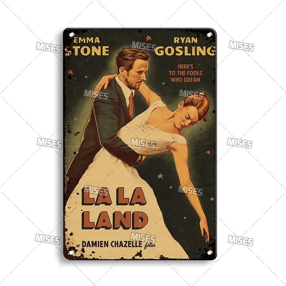 MISES LA LA LAND Classic Movie Metal Poster Cafe Home Kitchen Wall Decor Sign Decorative Plate Metal Plaque Retro Metal Tin Sign