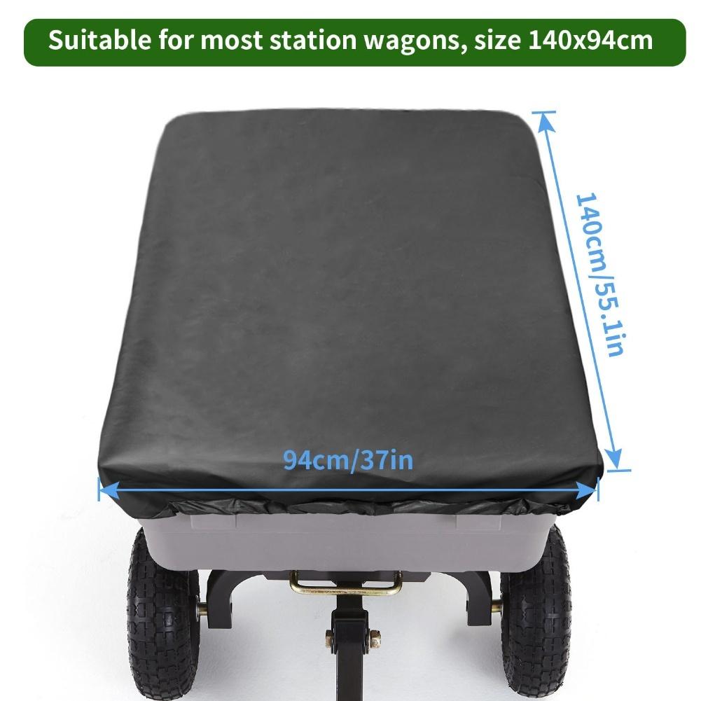 Heavy Duty Rain Cover for Collapsible Wagons Made of 600D Oxford Cloth Protects Folding Carts Outdoors Sized 140x94cm