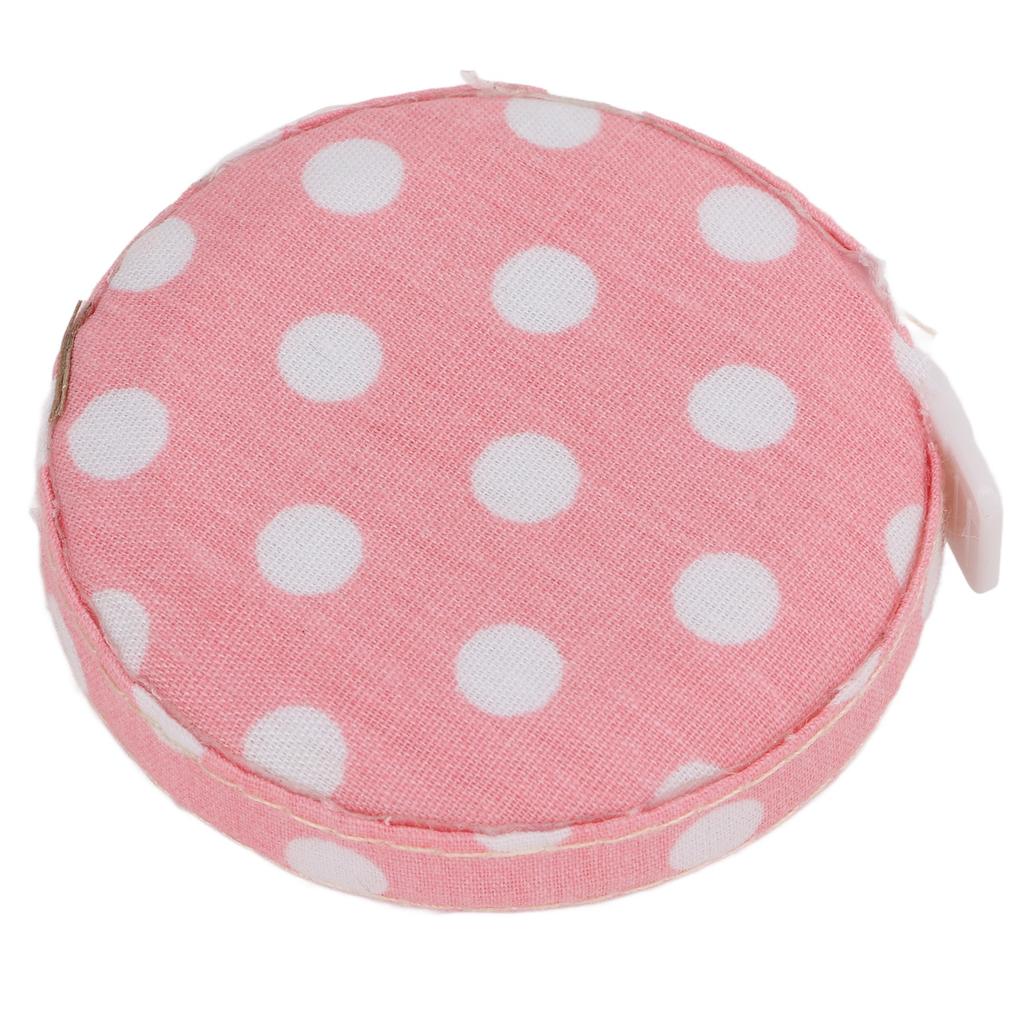 Body Measuring Tape Portable Durable Easy Reading High Accuracy Wide Application Measuring TapePink with White Dot