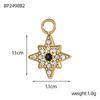 CARLIDANA DIY Handmade Moon Stars Colorful Zircon Accessories Charm Stainless Steel Gold Plated Pendant Fashion Jewelry Necklace