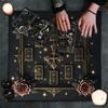 Crosses Rose Pattern Tarots Card Tablecloth Altars Cloth Altars Cloth Divinations Card Table Cloth Tapestry Easy Use