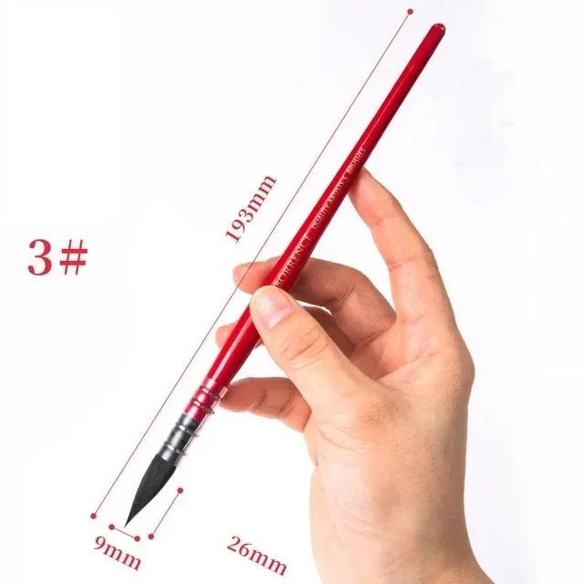 1Piece Squirrel's Hair Artist Watercolor Paint Brush Pointed Painting Brushes for Art Supplies School Stationery Accessories