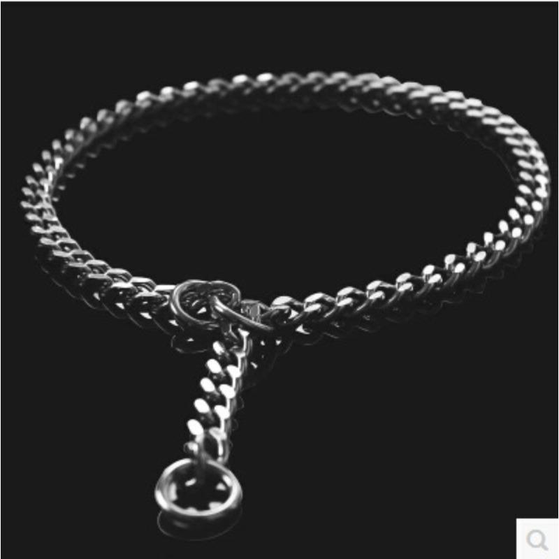 

Dog P Chain Necklace Stainless Steel Seamless Welding Bite Resistant Dog Explosion-proof Design Small Medium and Large Dog Neck Ring 2.5mm*55cm