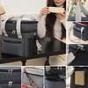 Insulated Lunch Bag Double Deck Reusable Picnic Bag with Pocket for Phones Wallets Thickened