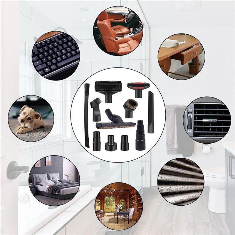 A20F-Universal Vacuum Attachments Kit Accessories - Includes Horse Hair Vacuum Brush, Hose Adapters For 2 1/2In To 1 1/4In