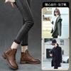 Leather low-tube Martin boots women's velvet warm retro short boots autumn and winter non-slip British platform boots