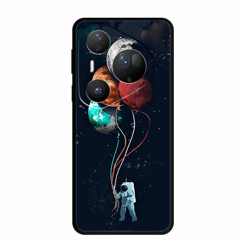 For Huawei Pura 80 Ultra 5G Case Wolf Tiger Lion Cat Black Silicone Soft Phone Case For Huawei Pura80 Ultra Back Cover Case Para