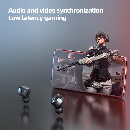 Bluetooth-kompatibel Kopfhörer Mini In-ear-freisprecheinrichtung Binaural Komfortable Noise Reduction mit Mic Sport Stereo