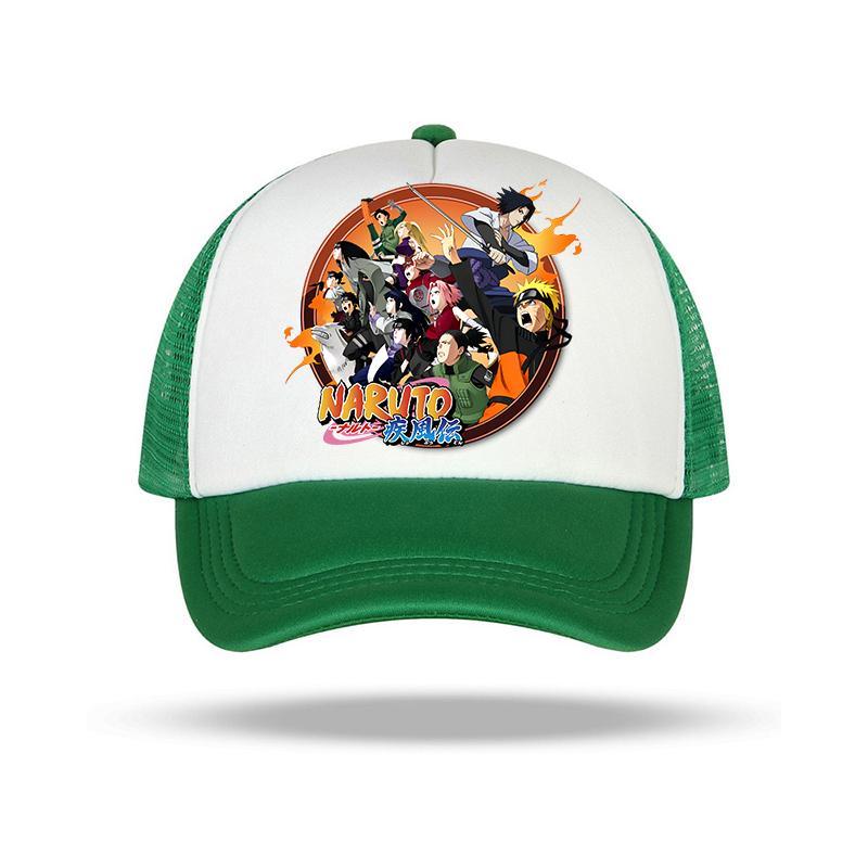 Narutoed Peaked Cap for Boy Anime Sasuke Print Hat Fashion Kid Adult Caps Breathable Summer Hat Fashion Cartoon Costume Matching