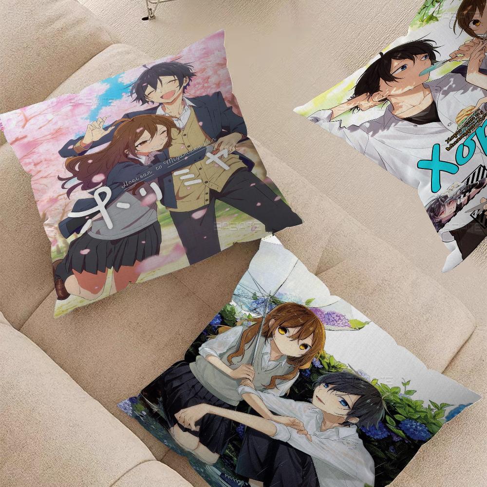 Anime Horimiya Pillow Gift Home Office Decoration Pillow Bedroom Sofa Car Cushion CoverPillow Case