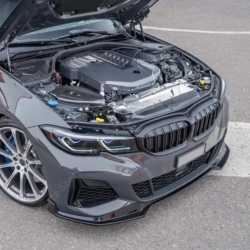 3 st MP Frontspoiler Läpp Splitter Spoiler Diffusor Skydd Karosskit För BMW G20 G21 M-paket 320i 330i M340i xDrive 2019-2022 Blank