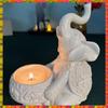 Förderung! Tier-Kerzenhalter Elefanten-Skulptur Teelicht-Kerzenhalter Deko Kleine Kerzenständer Gutes Glücksgeschenk