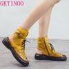 Fashion GKTINOO 2025 Fashion Ladies Sandals Hollow-Out Gladiator Sandals Women Flat Shoes Open Toe Genuine Leather Summer Cool Boots