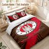 Custom Name Bedding Set 3 PiecesFC St. Pauli Print Duvet Cover + 2 Pillowcases Soft Bed Decor