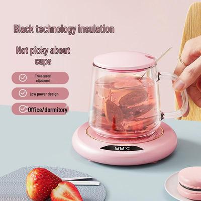 USB Heated Cup Pad with Three-Level Temperature Adjustment - Gift Set