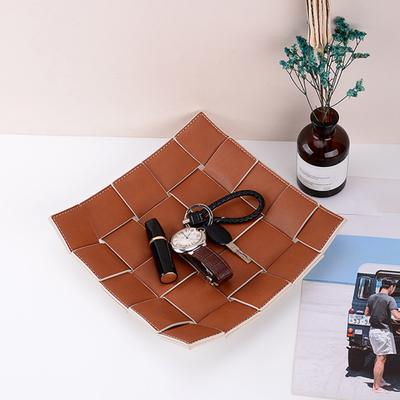 Faux Leather Storage Tray Waterproof Heavy Duty Home Office Multi-functional Watch Jewelry
