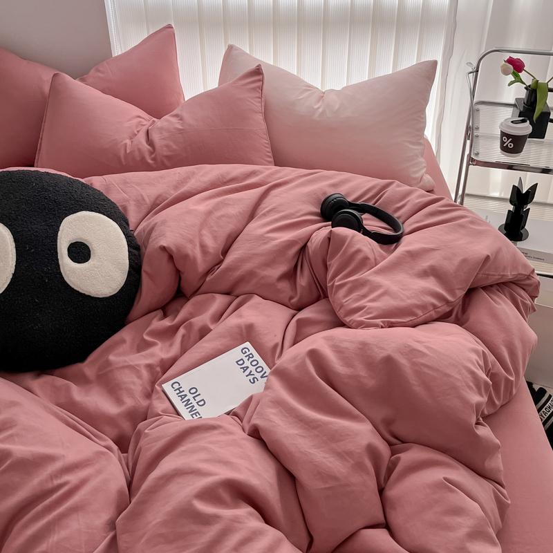 

Minimalist Home Solid Color Bedding Set 3Pcs, 1 Duvet Cover, 2 Pillowcases, Super Soft Breathable, Machine Washable, Non-Fading 55x79 in(140x200cm)