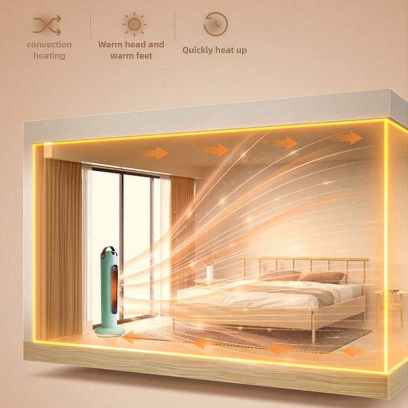 Winter Indoor Instant Heating Air Heater Vertical Remote Control Electric Heater Household Silent Electric Hot Air Blower