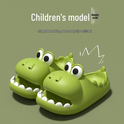 Cute Women's Summer Dinosaur Sandals - Non-slip, Cartoon Design, Ideal for Outdoor & Indoor Use