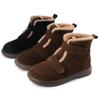 GKTINOO  Snow Boots Women Cow Suede Furry Solid Color Round Toe Hook & Loop Flat With 2025 Winter Lasies Shoes Handmade
