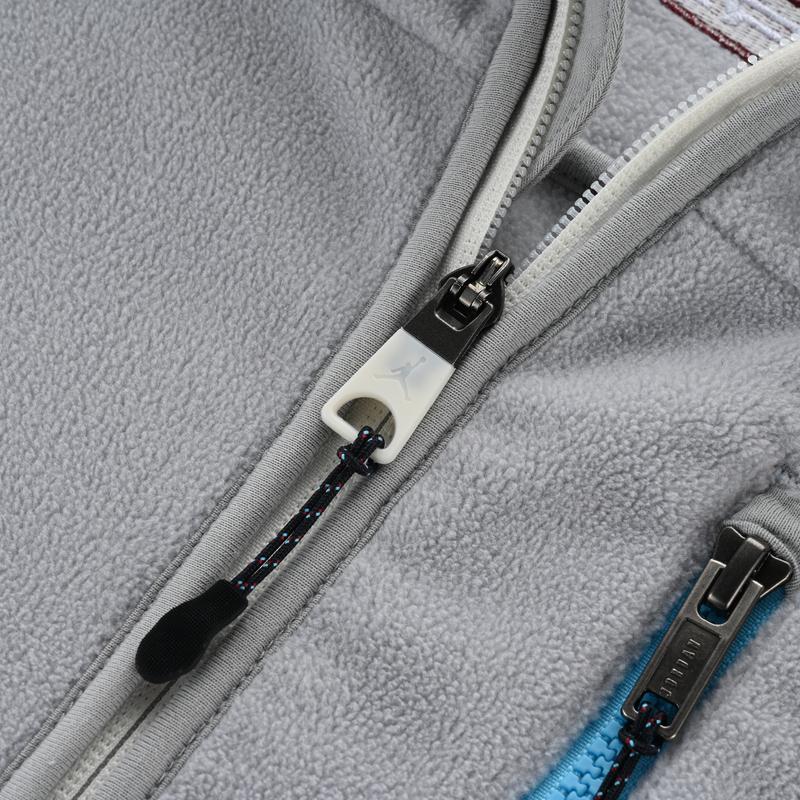 Jordan Patchwork Design Brand Logo Patch Stand Collar Vest Men Tops Light-Blue FB1907-133