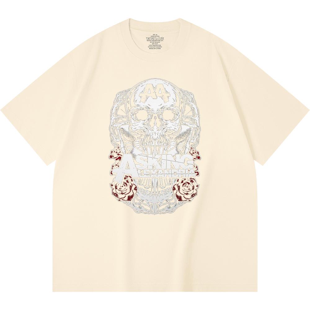 230 Gsm 100% Cotton Heavy Metal T-Shirt  Rock Band Popular Music Print Unisex Heavy Cotton T Shirt