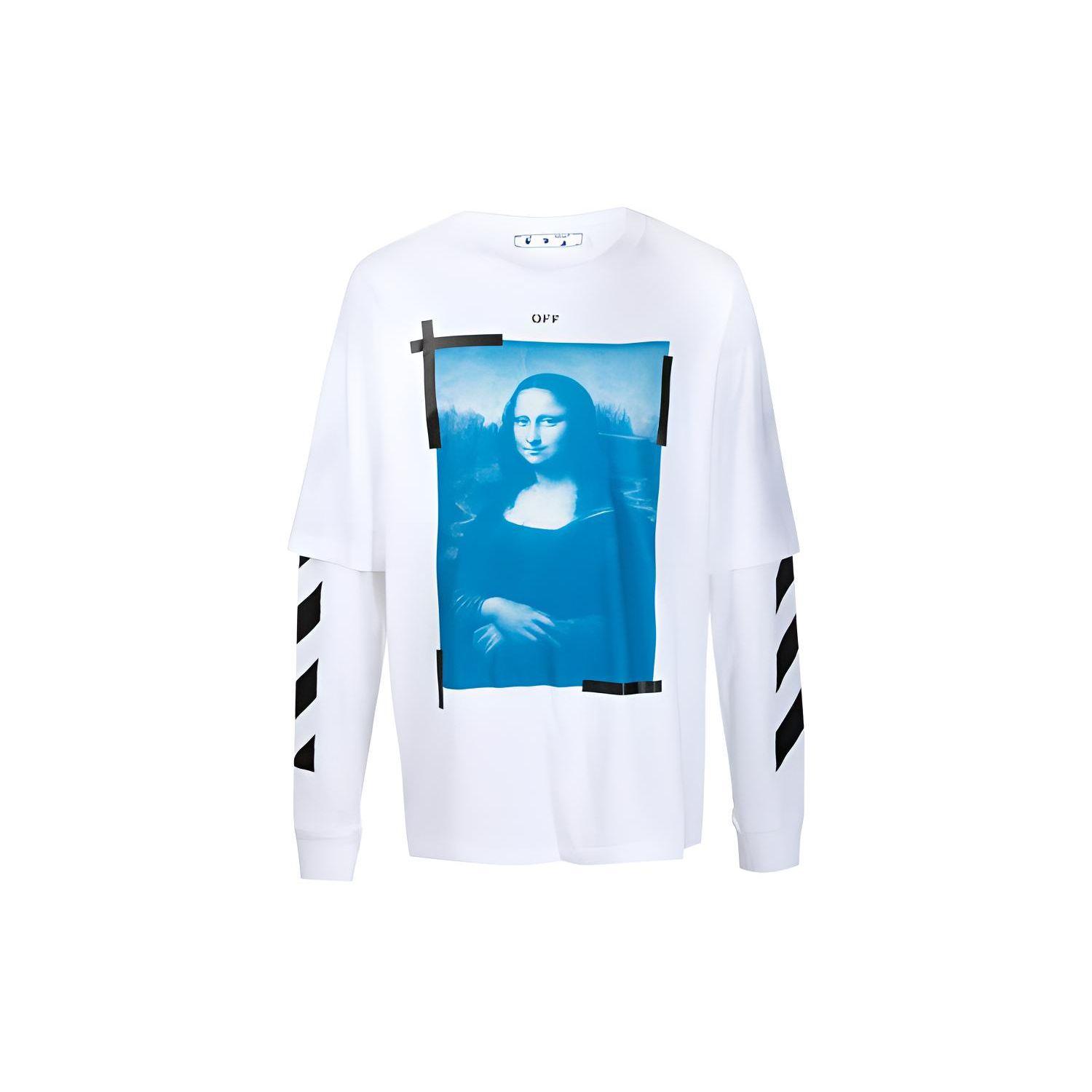 

Off-White Ss21 Футболка с длинными рукавами с узором и принтом Мужские топы Белые OMAB022R21JER0010110 XS