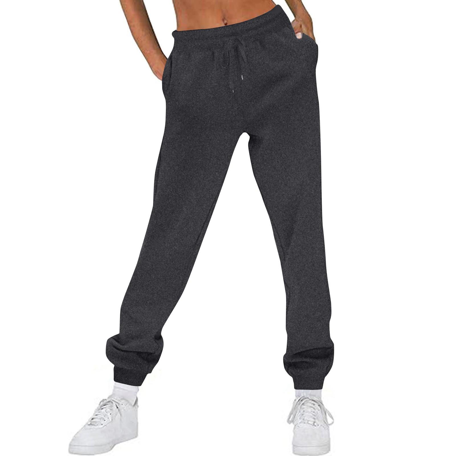 

Женские широкие спортивные штаны с высокой талией и завязками для тренировок, спортивные повседневные брюки с карманами XL