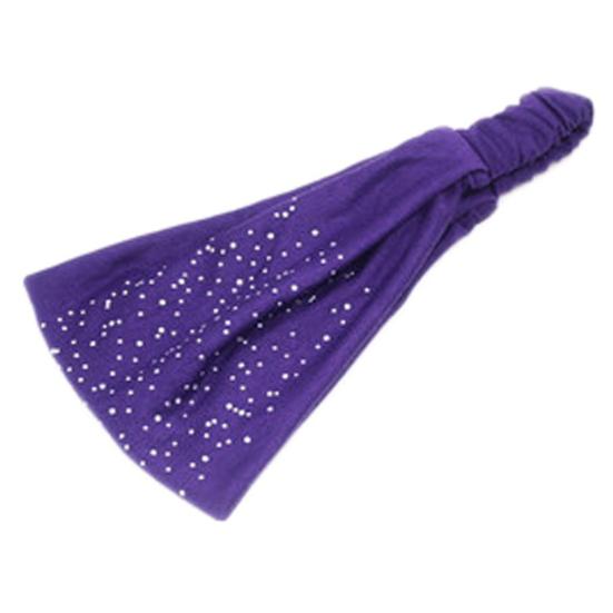 Damen Kopf Strass Wickel Weiches Haarband Kopfschmuck Turban Twist Stirnband