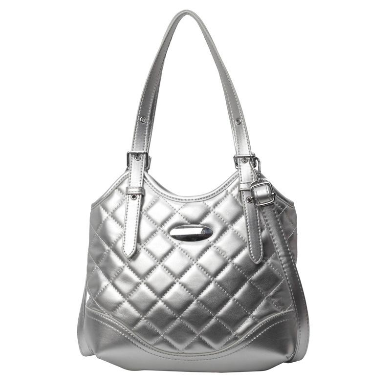 

Fashion high-end versatile underarm bag women s bag 2025 new diamond tote bag simple large-capacity commuter bag серебряный