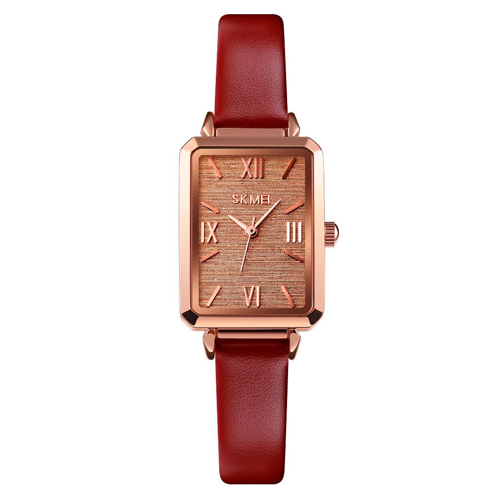 

Moment Beauty Simple Light Luxury Retro Square Small Green Watch SKMEI Niche Small Square Women s Watch Women s Quartz Watch золотий