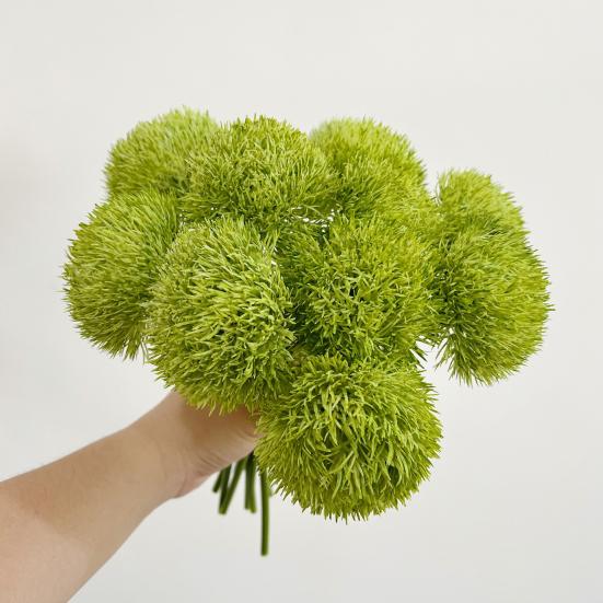 Artificial Dianthus Stem Realistic Fake Green/Orange/Yellow Tricks Plant for Vase Home Office Wedding Decoration Flower Arrangment
