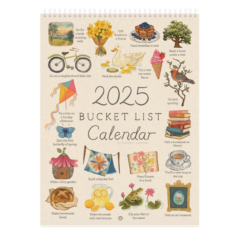 2025 Wish List Calendar Creative High-value Wall Calendar