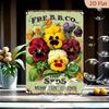 Tin Sign Vintage Flower Garden Metal Plaque  Shelby Swin Medium Twin Rustic Wall Decor  Print Retro Home Cottage Art Poster