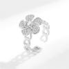 Fidget Spinner Ring Angst für Frauen Kristall Blume Auge Stern Mond Planet Ringe Drehen Anti Stress Verlobung Schmuck
