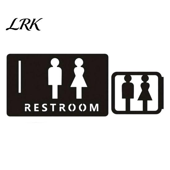Acrylic Toilet Sign Restroom Sign, Male And Female Bathroom Wall Signs for Business Mounted Double Sided Corridor Commercial Use
