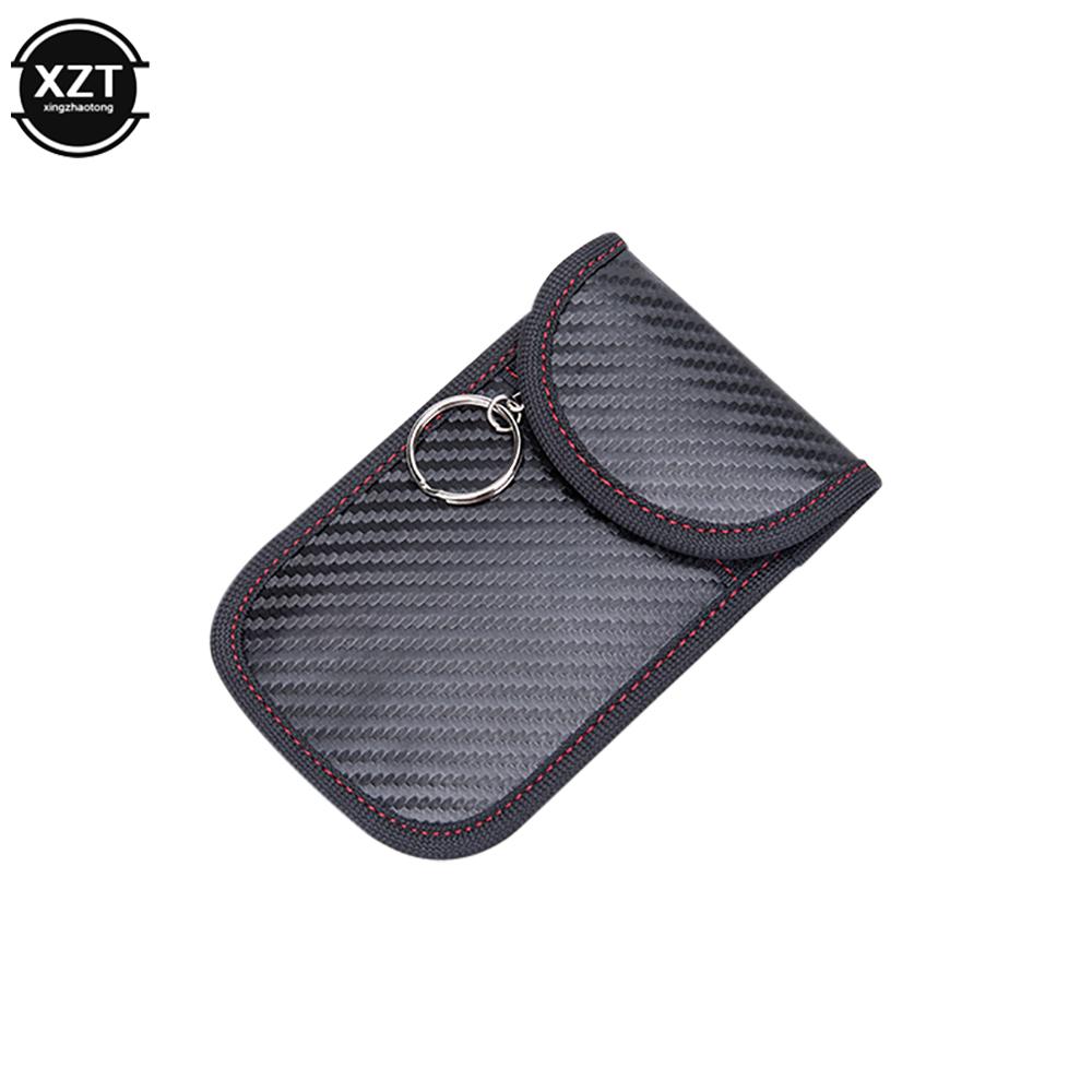 Car Key Signal Blocker Case Faraday Cage Fob Pouch Keyless RFID Blocking Bag Intorier Accessories Supply Car Styling