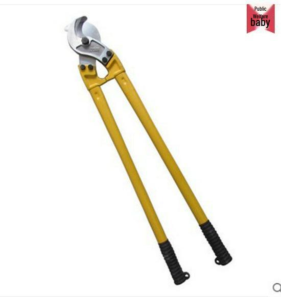 Large Head Cable & Wire Cutter with Manual Stripper