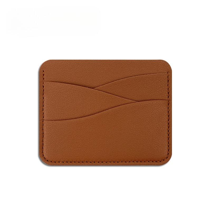 4 Card Slots Wavy Thick Pvc Leather Card Holder Card Holder Large-capacity Soft Leather Card Holder Ins Female